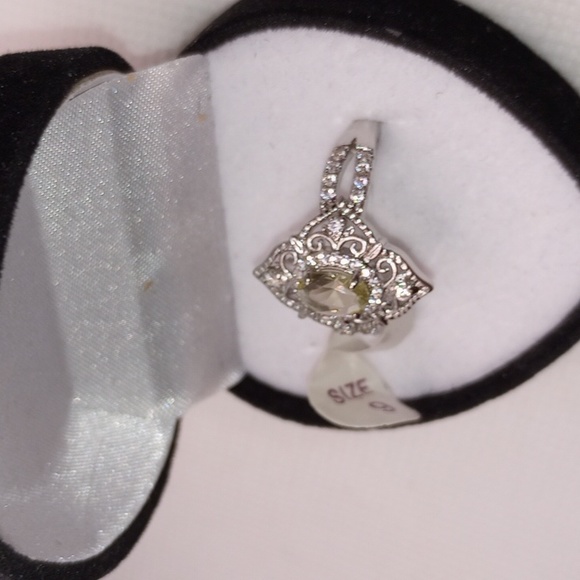 BOMB PARTY BEYOND CHARMING LAB CREATED CITRINE RHODIUM PLATING - Picture 3 of 7